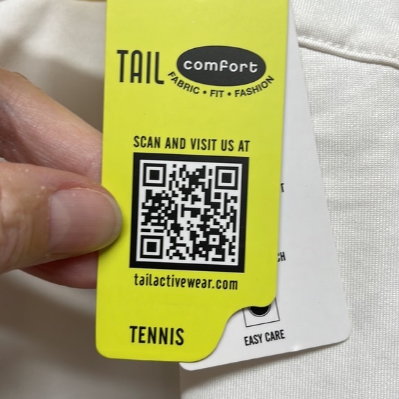 Tail NWT White Scoop Neck Athletic Tennis Tank Top Size XS - Picture 6 of 9